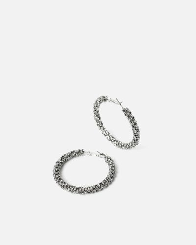 Miamis boucles d'oreilles rondes avec strass - Misako - Modalova