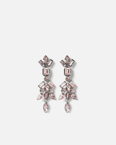 Moira boucles d'oreilles longues effet cristal - Misako - Modalova