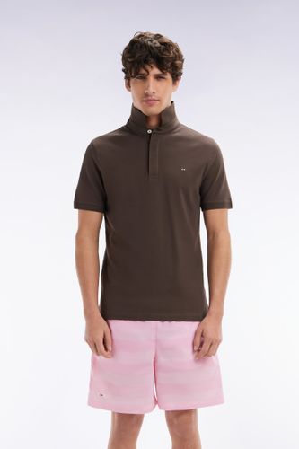 Polo À Manches Courtes En Piqué Coton Stretch Coupe Ajustée - Eden Park - Modalova