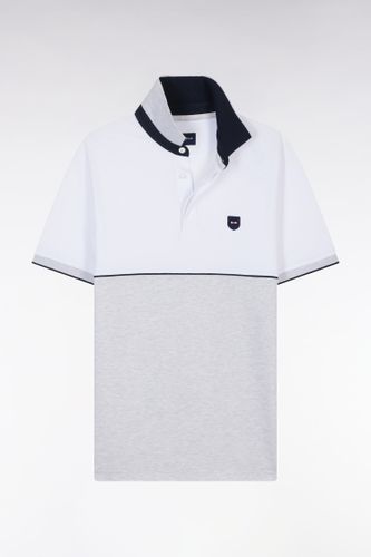 Polo À Manches Courtes En Coton Stretch Bicolore Coupe Ajustée - Eden Park - Modalova