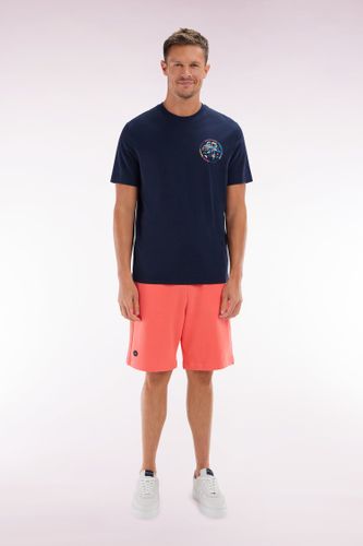 Short En Molleton Coton Corail Coupe Décontractée - Eden Park - Modalova