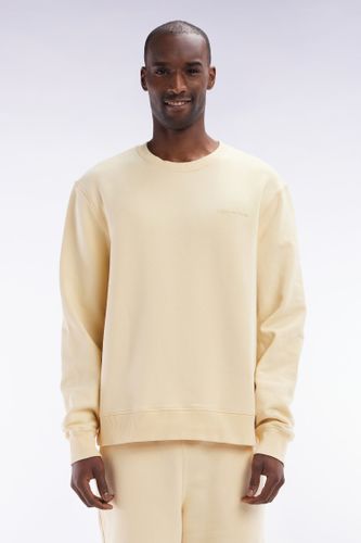 Sweatshirt Surteint À Col Rond En Molleton Coton Ocre Coupe Décontractée - Eden Park - Modalova