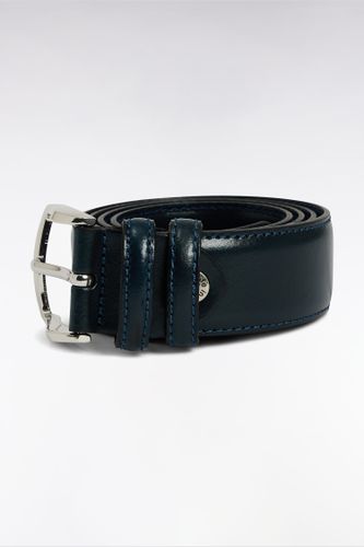 Ceinture En Cuir Lisse Marine À Double Passants - Eden Park - Modalova