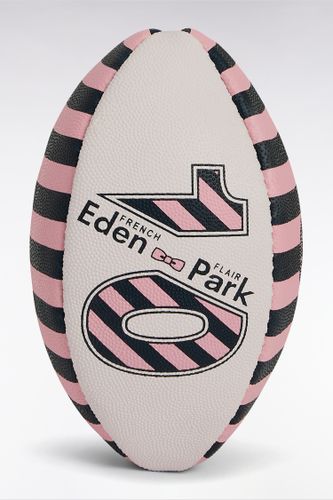 Ballon De Rugby En Caoutchouc Cerclé Et Marine - Eden Park - Modalova