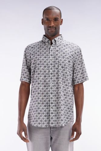 Chemise À Manches Courtes En Coton Imprimé Fleurs Graphique Coupe Droite - Eden Park - Modalova