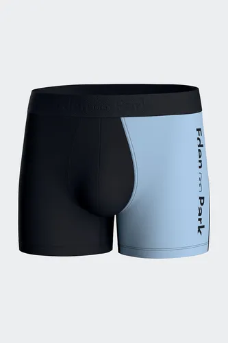 Boxer En Jersey De Coton Stretch Bicolore Marine Et Ciel - Eden Park - Modalova