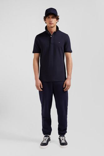 Polo manches courtes en piqué coton bleu marine coupe Slim - Eden Park - Modalova