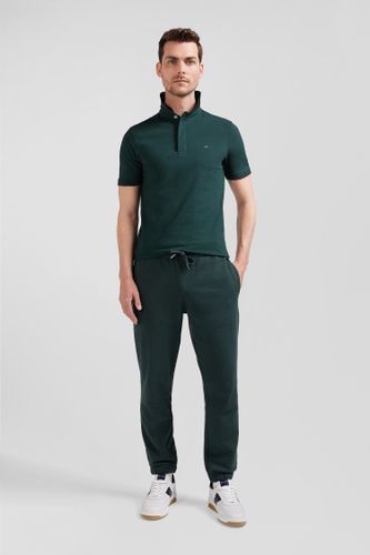 Polo manches courtes en piqué coton vert coupe Slim - Eden Park - Modalova