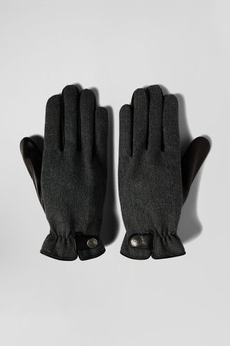 Paire de gants en cuir lisse noir - Eden Park - Modalova