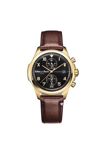 Montre À Quartz Dual Time Et Or - Eden Park - Modalova