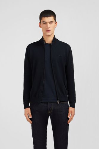 Cardigan Noir Zippé En Coton - EDEN PARK - Modalova