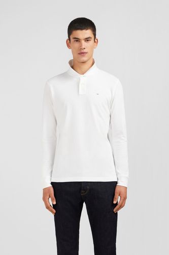 Polo Manches Longues Uni En Piqué De Coton Stretch - EDEN PARK - Modalova