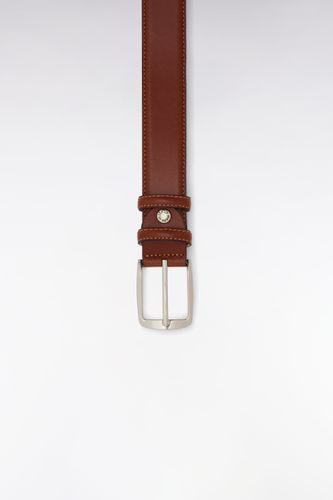 Ceinture En Cuir Lisse À Double Passants - Eden Park - Modalova