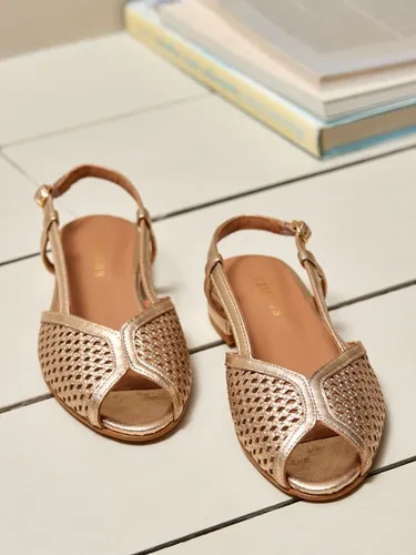 Sandales cannage cuir femme - Cyrillus - Modalova