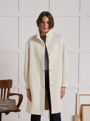 Manteau long tissu reliefé femme - Cyrillus - Modalova