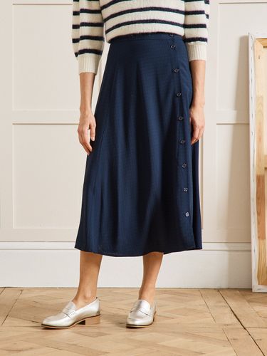 Jupe mi-longue femme viscose dobby - Cyrillus - Modalova
