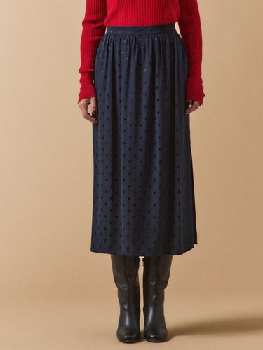 Jupe mi-longue jacquard pois femme - Cyrillus - Modalova