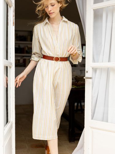 Robe longue coton rayé femme - Cyrillus - Modalova
