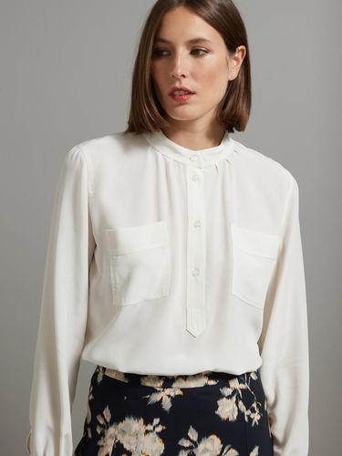 Blouse en soie col officier femme - Cyrillus - Modalova