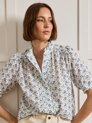 Blouse col volanté imprimé Sofia - Cyrillus - Modalova