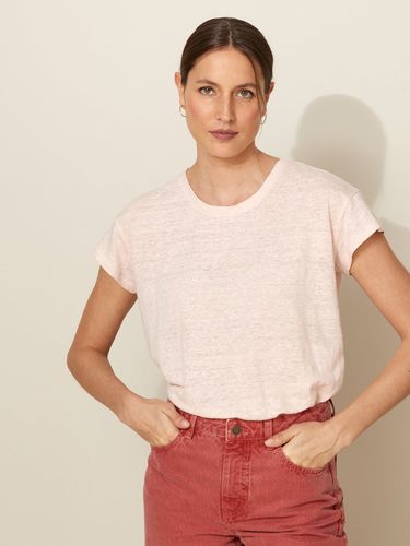 T-shirt lin femme col rond - Cyrillus - Modalova