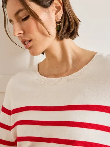 Pull marinière coton biologique et cachemire - Cyrillus - Modalova