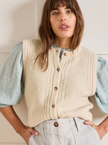 Gilet sans manches avec laine et mohair - Cyrillus - Modalova