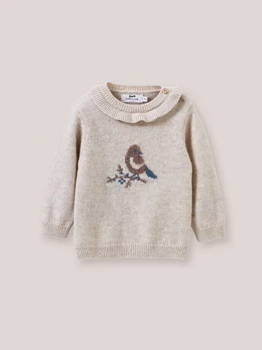 Pull oiseau Bébé col froufrou - Cyrillus - Modalova