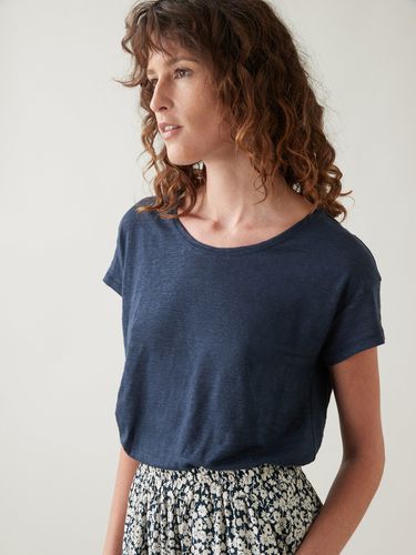 T-shirt lin femme col rond - Cyrillus - Modalova
