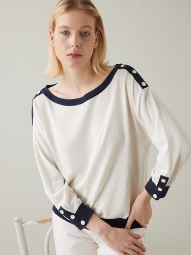 Pull col bateau femme coton et soie - Cyrillus FR - Modalova