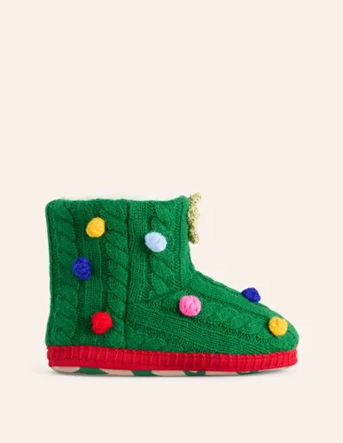Chaussons bottillons de Noël-Émeraude Intense - Boden - Modalova