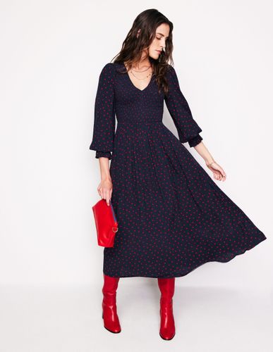 Robe midi Gemma à smocks- danger, pois abstraits - Boden - Modalova