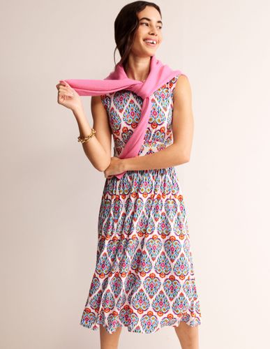 Robe midi Thea sans manches-Multi, motif Flora Stamp - Boden - Modalova