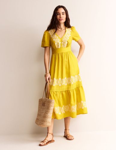 Robe midi Eve en lin-Fruit de la passion - Boden - Modalova