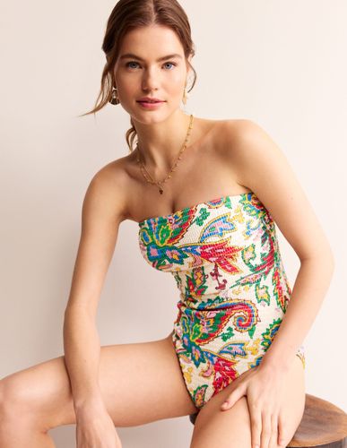 Maillot de bain bandeau Milos à smocks - Boden - Modalova