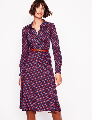 Robe-chemise midi Laura en jersey- vif, motif Structured Petal - Boden - Modalova