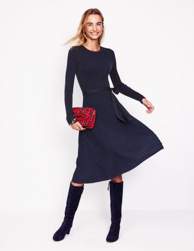 Robe midi Lola en maille- marine, vanisé noir - Boden - Modalova