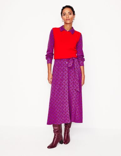 Robe-chemise Marcia en jersey- royal, motif Diamond Terrace - Boden - Modalova