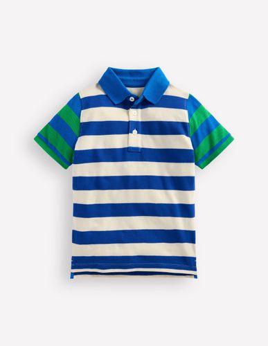 Polo en piqué-Vert printemps/bleu martin-pêcheur - Boden - Modalova