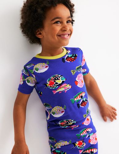 Pyjama court douillet phosphorescent-Poissons bleu héron - Boden - Modalova