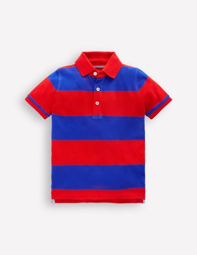 Polo en piqué-Rayé rouge coquelicot/bleu galerie - Boden - Modalova