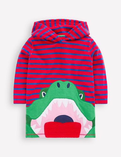 Poncho en éponge à appliqué-Crocodile bleu galerie/rouge coquelicot - Boden - Modalova