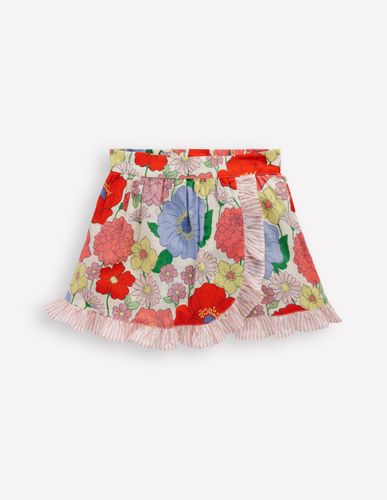 Jupe-short portefeuille à volants-Motif Summer Garden multi - Boden - Modalova