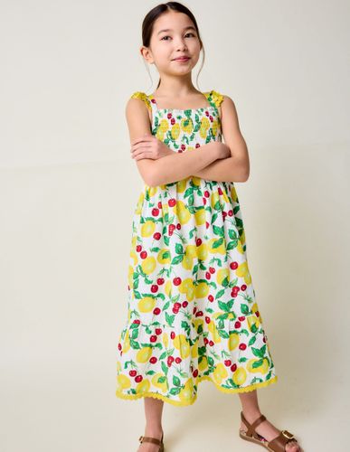 Robe d'été longue Luella volantée-Citrons et cerises ivoire - Boden - Modalova