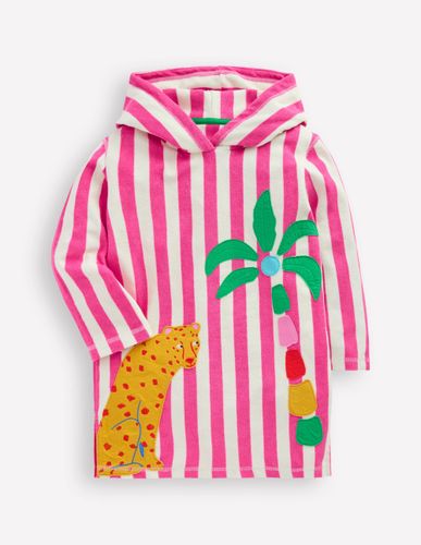 Poncho en éponge Mara-Rayé palmier rose sorbet - Boden - Modalova