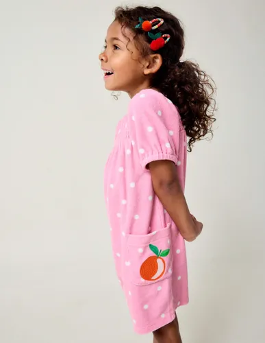 Combishort en éponge-Fruits brodés rose - Boden - Modalova