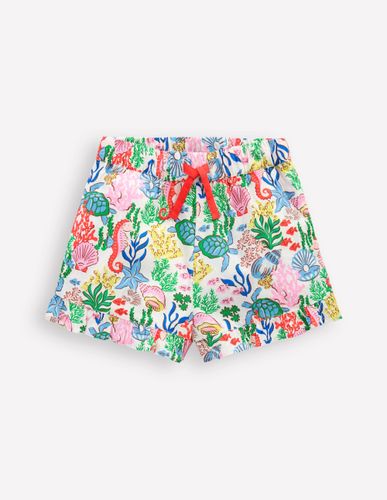 Short Juniper tissé à froufrous-Motif Coral Cove multi - Boden - Modalova