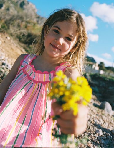 Robe d'été trapèze Maribel à bretelles-Rayé multi rose - Boden - Modalova