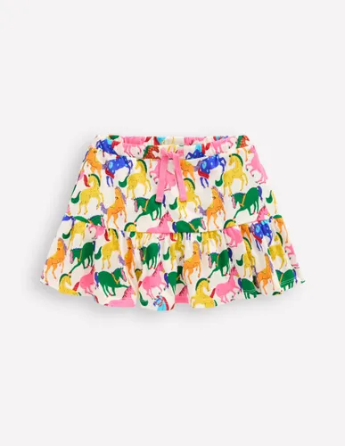 Jupe-short volantée en jersey-Cheval arc-en-ciel multi - Boden - Modalova