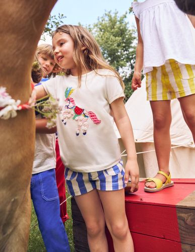 T-Shirt mit Puffärmeln und Applikation-Sanftes Naturweiß Pferd - Boden - Modalova